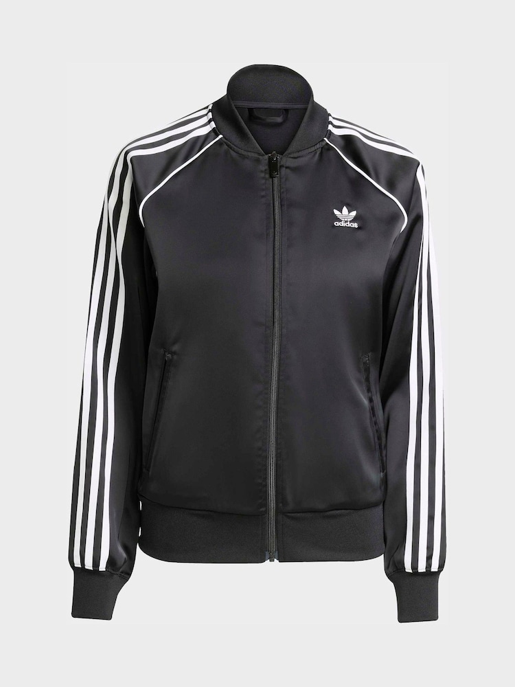 adidas Originals Black SST Adicolor Satin Track Top - Image 6 of 6