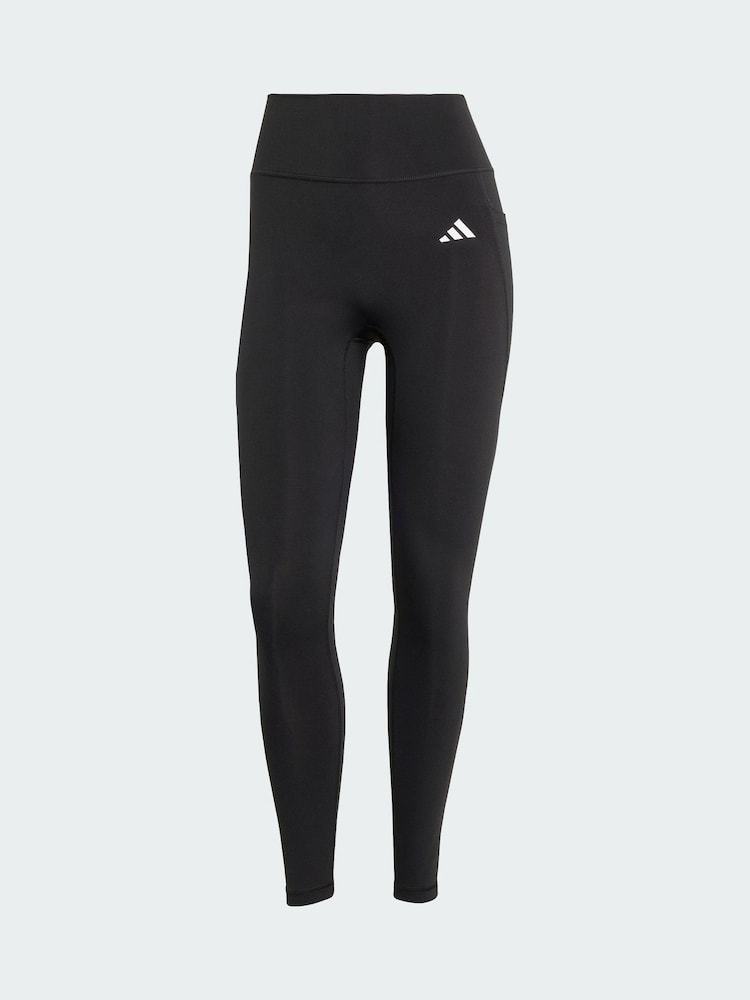 adidas Black Optime Essentials No Front Rise Seam 7/8 Leggings - Image 5 of 5 adidas Black Optime Essentials No Front Rise Seam 7/8 Leggings - Image 5 of 5