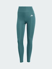 adidas Green Optime Essentials No Front Rise Seam 7/8 Leggings - Image 5 of 5