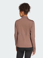 adidas Brown Hyperglam Training Quarter-Zip Track Top - Image 2 of 5