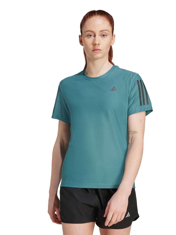adidas Green Own The Run T-Shirt - Image 1 of 6