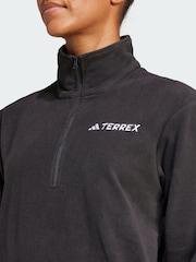 adidas Terrex Black Multi Essentials 1/2 Zip Fleece Jacket - Image 4 of 5