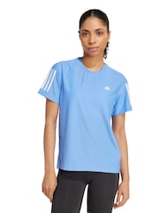 adidas Blue Own The Run T-Shirt - Image 1 of 4
