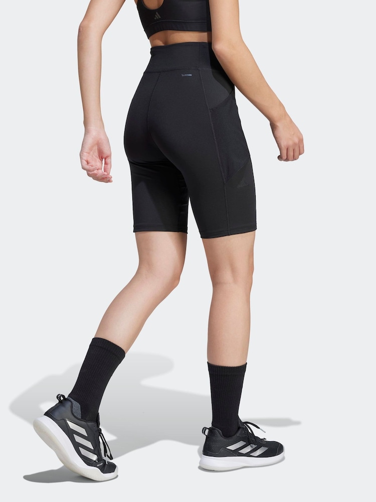 adidas Black Tennis Climacool Match Short Leggings - Image 2 of 6