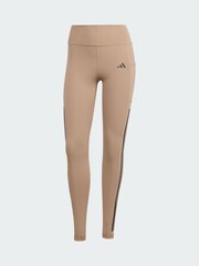 adidas Brown Optime 3-Stripes Full Length Leggings - Image 5 of 5