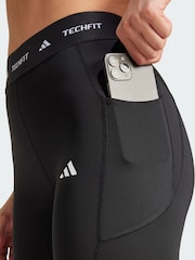 adidas Black Techfit Stash Pocket Full Length Leggings - Image 3 of 5