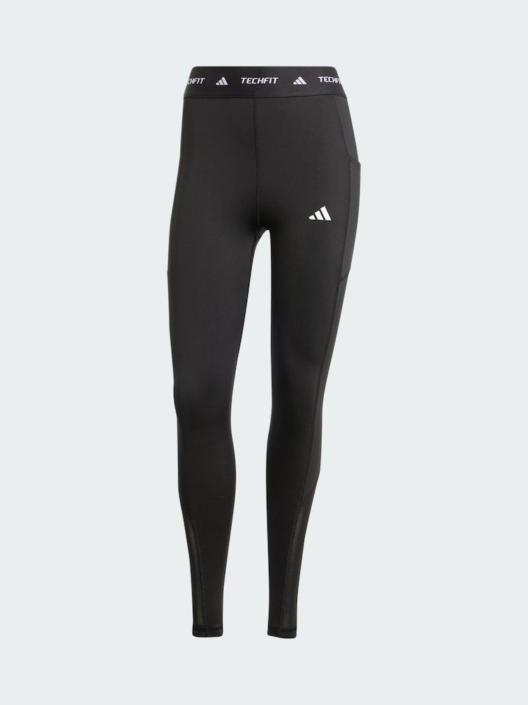 adidas Black Techfit Stash Pocket Full Length Leggings - Image 5 of 5