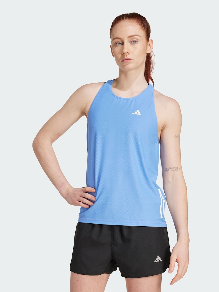 adidas Blue Own The Run Tank Top - Image 1 of 4