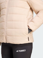 adidas Terrex Brown Multi Essentials CLIMAWARM Insulated Hooded Jacket - Image 4 of 5