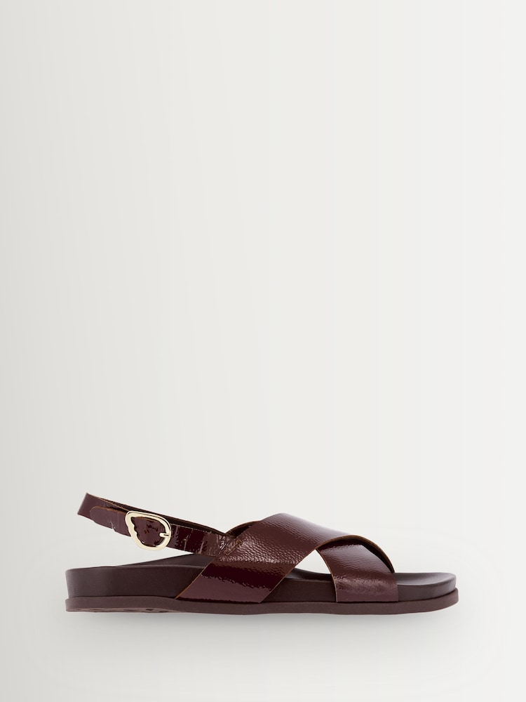Ancient Greek Sandals Chocolate Ikesia Open Naplack - Image 1 of 4