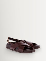 Ancient Greek Sandals Chocolate Ikesia Open Naplack - Image 2 of 4