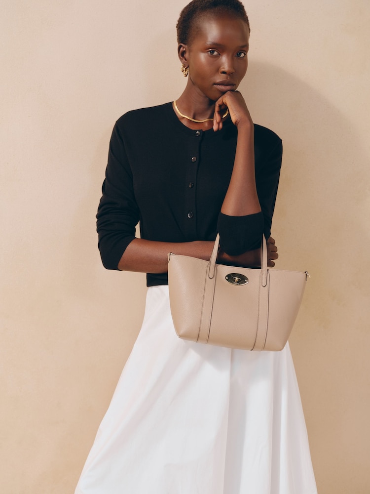 Mulberry Cashmere Taupe Mini Bayswater SCG Tote - Image 9 of 9