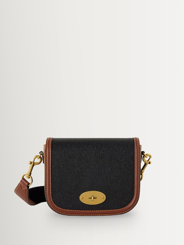 Mulberry Black-Cognac Small Darley Satchel Scotchgrain Bag - Image 1 of 5