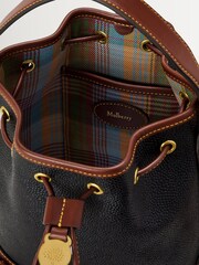 Mulberry Black-Cognac Small Scotchgrain Bucket Bag - Image 5 of 5