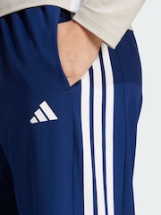 adidas Blue Train Essentials 3 Stripes Woven Joggers - Image 3 of 5