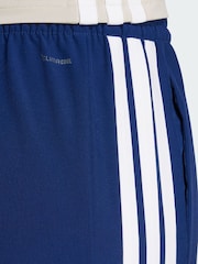 adidas Blue Train Essentials 3 Stripes Woven Joggers - Image 4 of 5