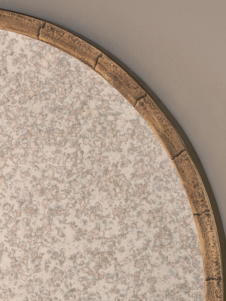 Nkuku Antique Brass Murwara Antique Glass Arched Mirror - Image 2 of 5 Nkuku Antique Brass Murwara Antique Glass Arched Mirror - Image 2 of 5