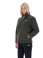 Hunter Green Tiorga Quarter Zip Borg Fleece - Image 1 of 2