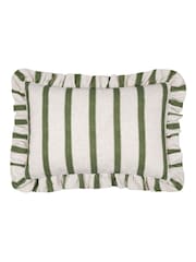 Wylder Moss Connie Stripe Ruffle Filled Cushion - Image 3 of 5