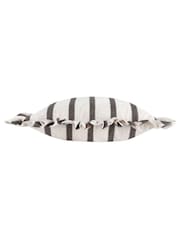 Wylder Chocolate Connie Stripe Ruffle Filled Cushion - Image 4 of 5