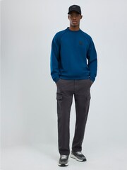 River Island Blue Bright Long Sleeve Regular Lad Luminus Crew Top - Image 1 of 4