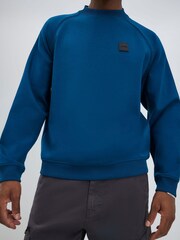 River Island Blue Bright Long Sleeve Regular Lad Luminus Crew Top - Image 2 of 4