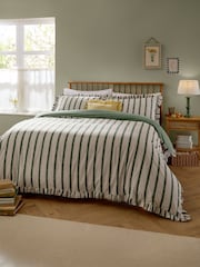 Wylder Moss Connie Stripe Ruffle Duvet Cover & Pillowcase Set - Image 1 of 3
