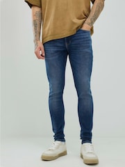 River Island Blue Stretch Spray On Fit Jeans - Image 2 of 4