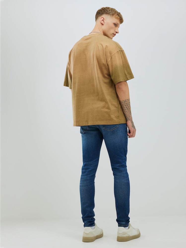 River Island Blue Stretch Spray On Fit Jeans - Image 4 of 4