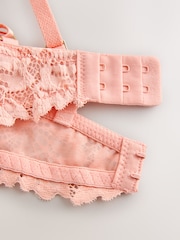 Apricot Padded Balcony Lace Ultimate Comfort Bra - Image 7 of 7