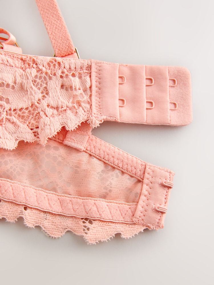 Apricot Padded Balcony Lace Ultimate Comfort Bra - Image 7 of 7