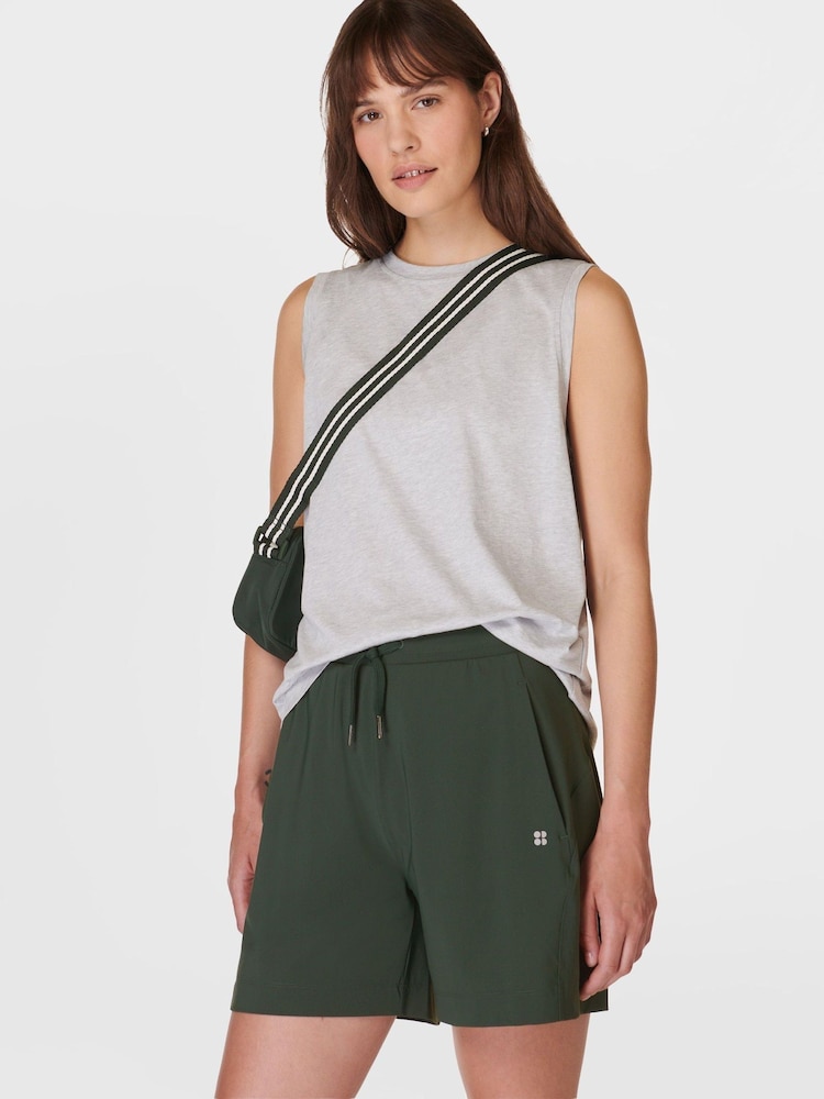 Sweaty Betty Green Explorer 5.5" Shorts - Image 1 of 7 Sweaty Betty Green Explorer 5.5" Shorts - Image 1 of 7
