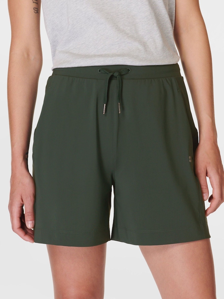 Sweaty Betty Green Explorer 5.5" Shorts - Image 2 of 7 Sweaty Betty Green Explorer 5.5" Shorts - Image 2 of 7