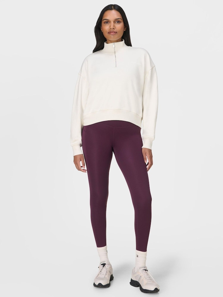 Sweaty Betty Purple Full Length All Day 7/8 Embossed Leggings - Image 2 of 8 Sweaty Betty Purple Full Length All Day 7/8 Embossed Leggings - Image 2 of 8