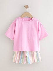 Pink/Green Short Pyjamas 3 Pack (3-16yrs) - Image 7 of 8