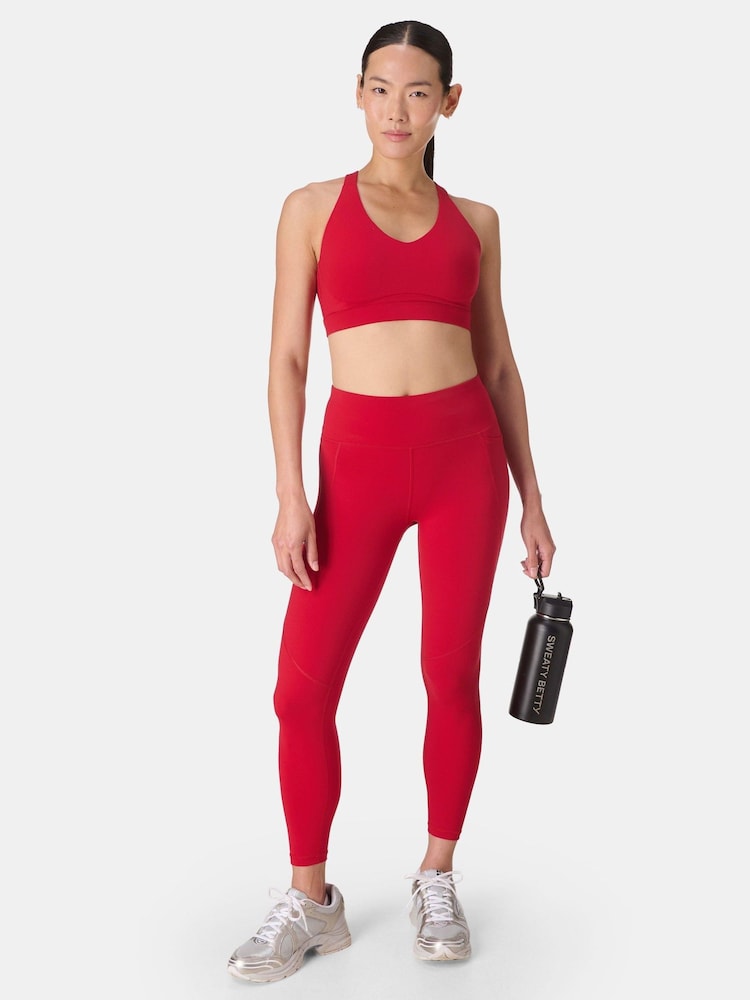 Sweaty Betty Light Red Power 7/8 Workout Leggings - Image 1 of 1 Sweaty Betty Light Red Power 7/8 Workout Leggings - Image 1 of 1