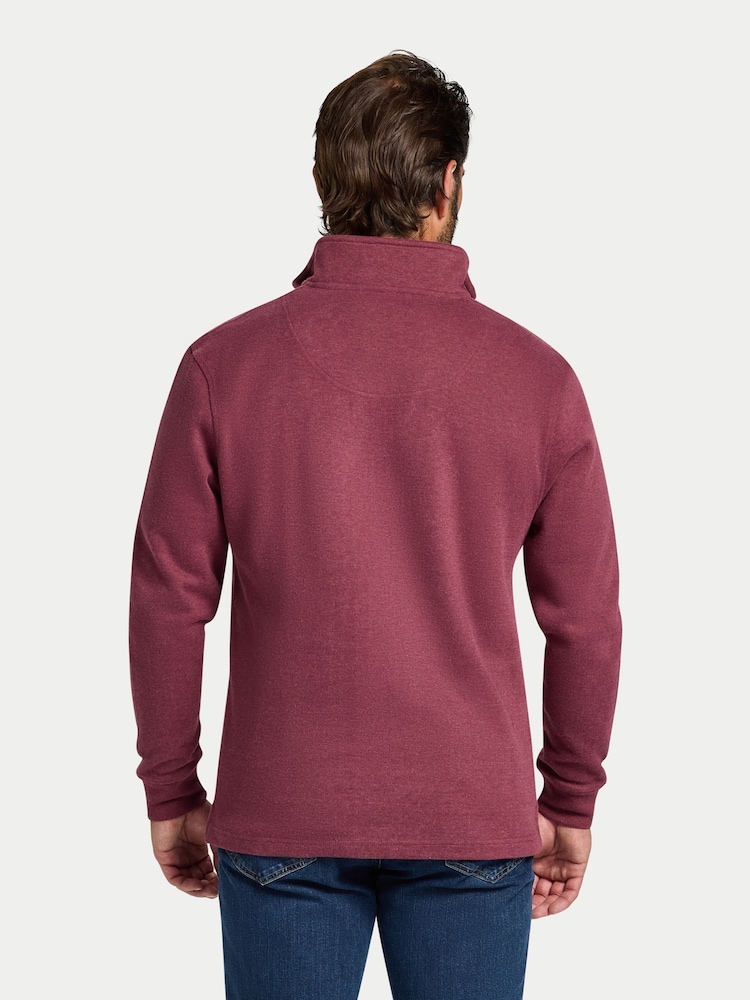 Raging Bull Red Classic French Rib Quarter Zip Sweatshirt - Image 2 of 4 Raging Bull Red Classic French Rib Quarter Zip Sweatshirt - Image 2 of 4