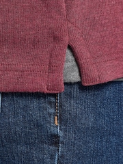 Raging Bull Red Classic French Rib Quarter Zip Sweatshirt - صورة 3 من 4
