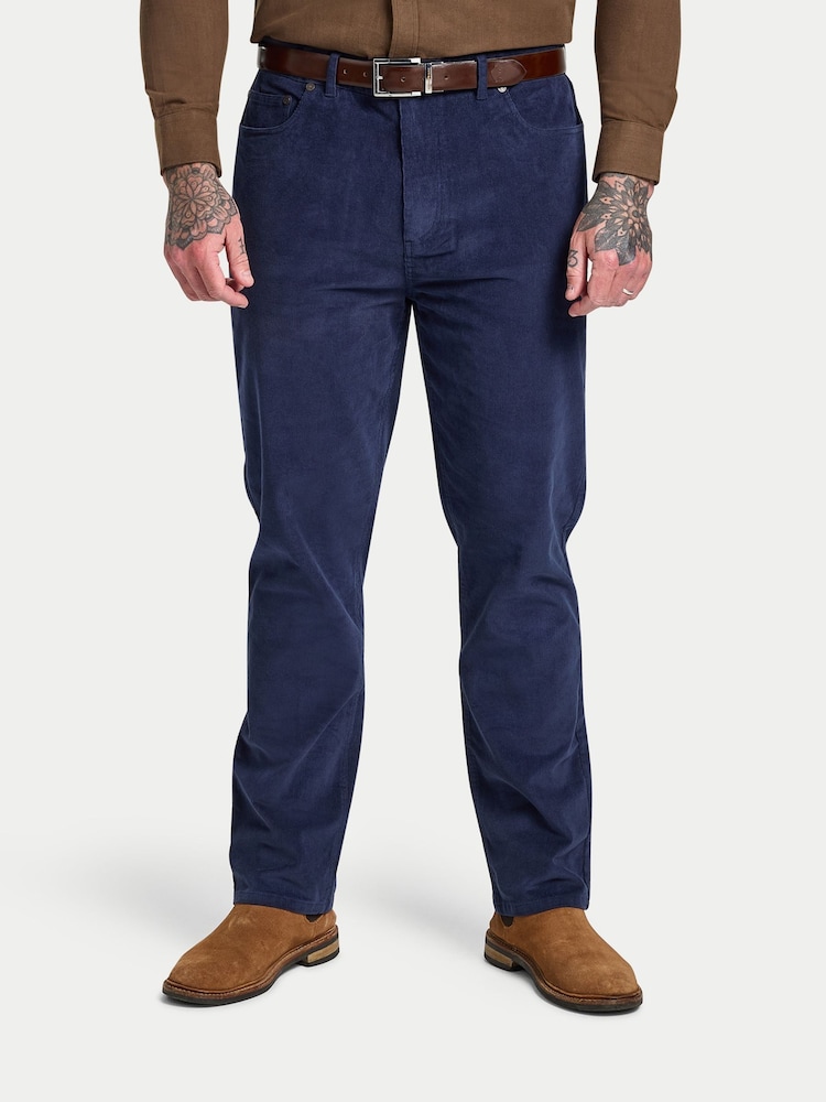 Raging Bull Blue Corduroy Trouser - Image 1 of 5 Raging Bull Blue Corduroy Trouser - Image 1 of 5