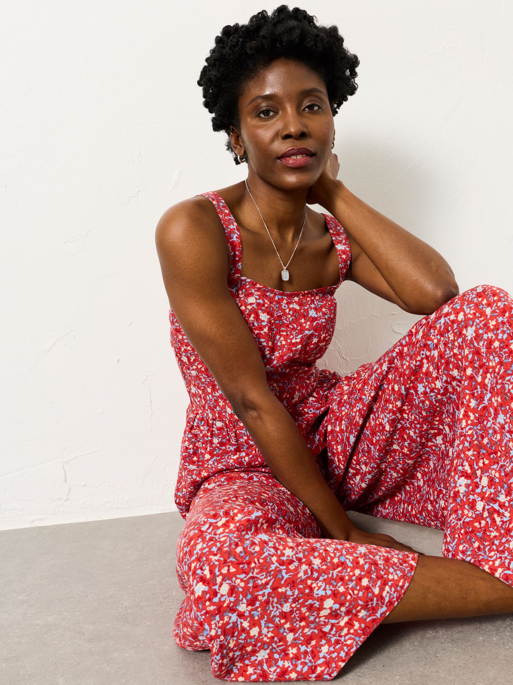 Buy FatFace Ruby Red Surf Ditsy Petite Jumpsuit from the Next UK