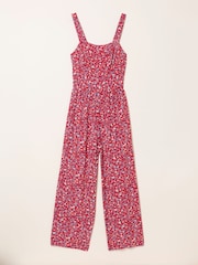 FatFace Red Surf Ditsy Petite Petite Ruby Jumpsuit - Image 5 of 6