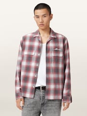 AllSaints Red Shams Long Sleeve Shirt - Image 1 of 9