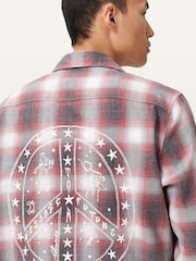 AllSaints Red Shams Long Sleeve Shirt - Image 2 of 9