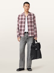 AllSaints Red Shams Long Sleeve Shirt - Image 3 of 9