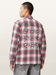 AllSaints Red Shams Long Sleeve Shirt - Image 7 of 9