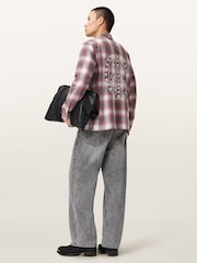 AllSaints Red Shams Long Sleeve Shirt - Image 8 of 9