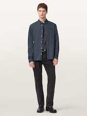 AllSaints Light Blue Hawthorne Long Sleeve Shirt - Image 5 of 8