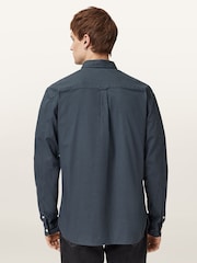 AllSaints Light Blue Hawthorne Long Sleeve Shirt - Image 7 of 8