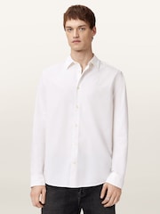 AllSaints White Heart Long Sleeve Shirt - Image 6 of 9
