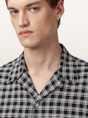 AllSaints Black Horton Long Sleeve Shirt - Image 4 of 7